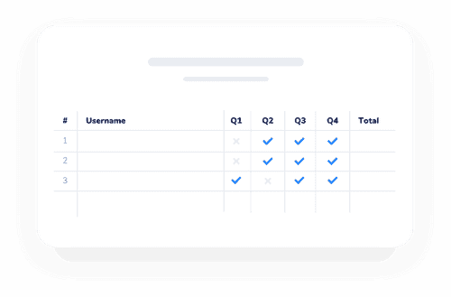 individual report table