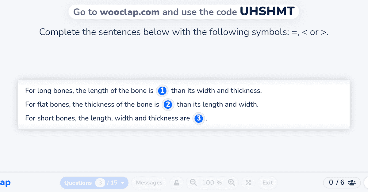 Complete the sentences below with the following symbols: =, < or >.
