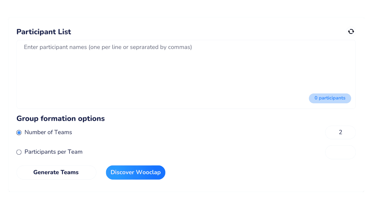 Random group generator 
