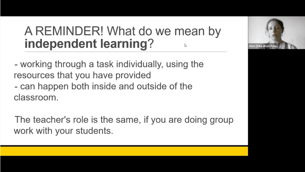 slide independent learning