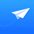 Blue cube Flying Paper plane