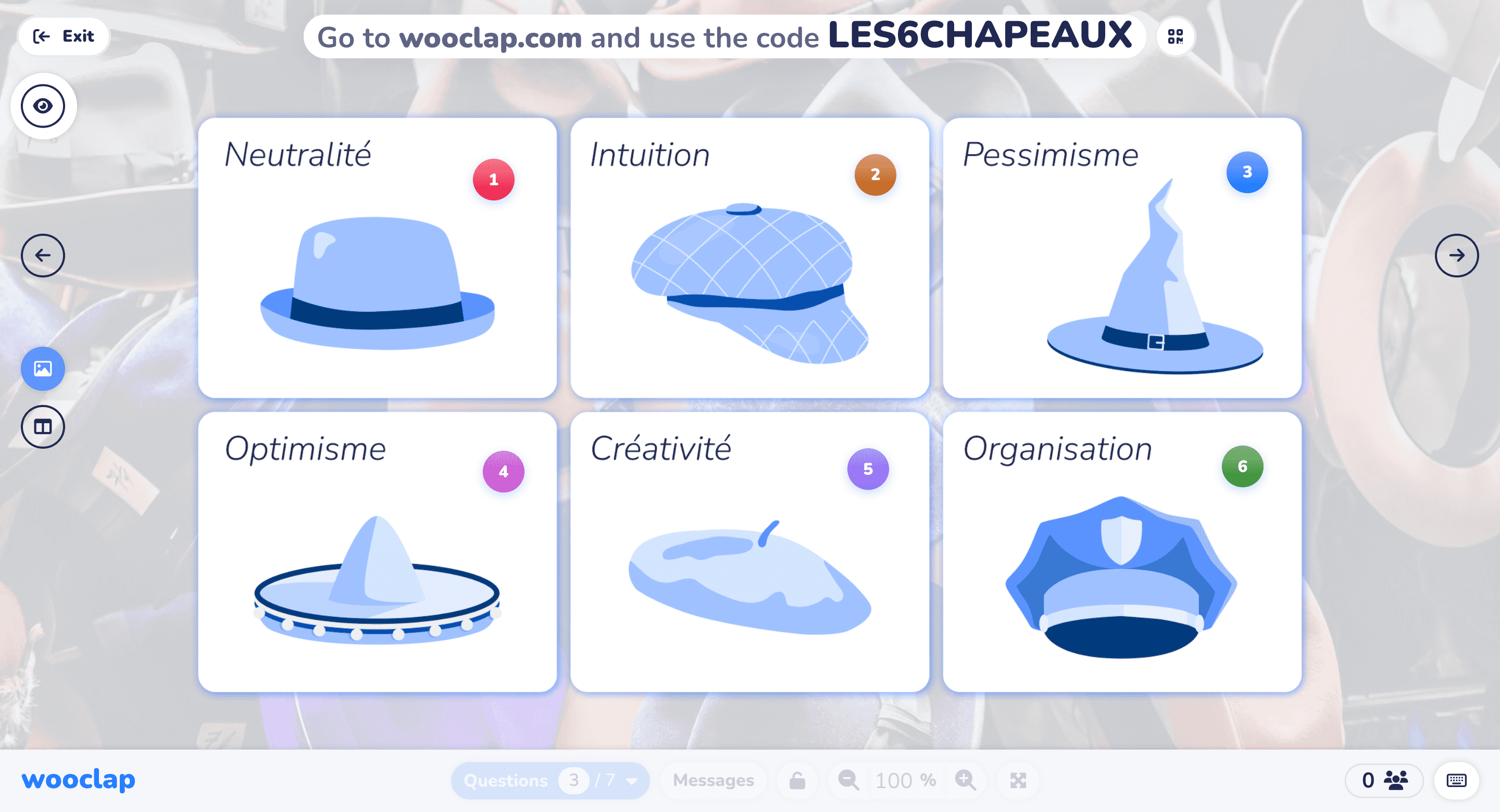 6 chapeaux
