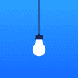 Blue cube lamp