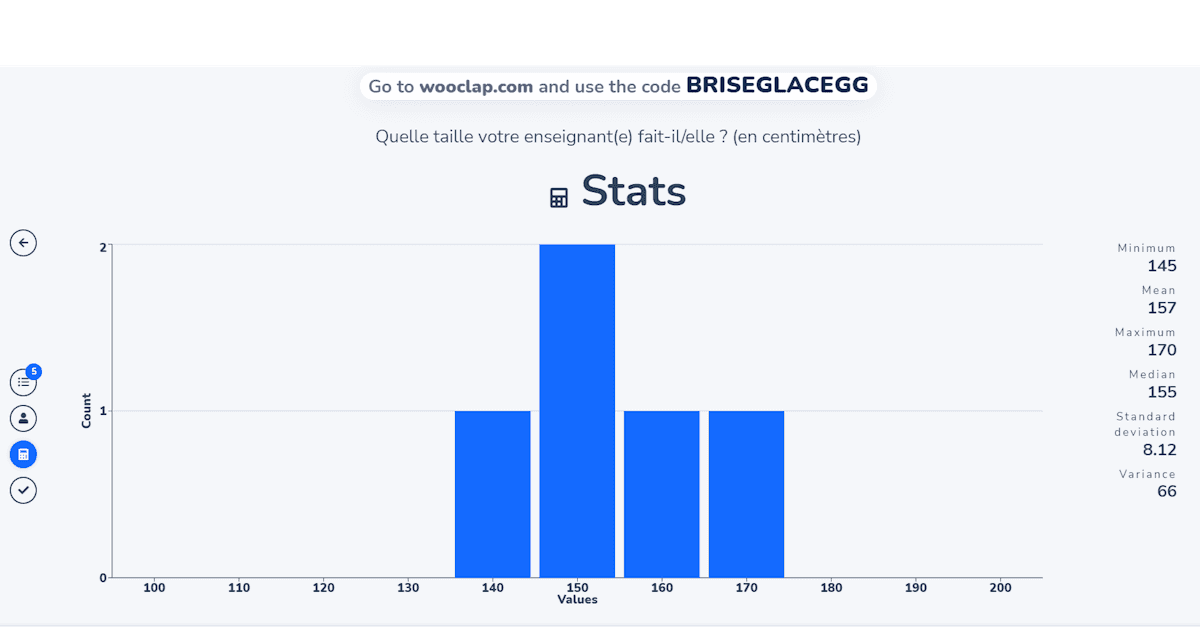 Brise glace grands groupes - quelle taille fait votre enseignant(e)