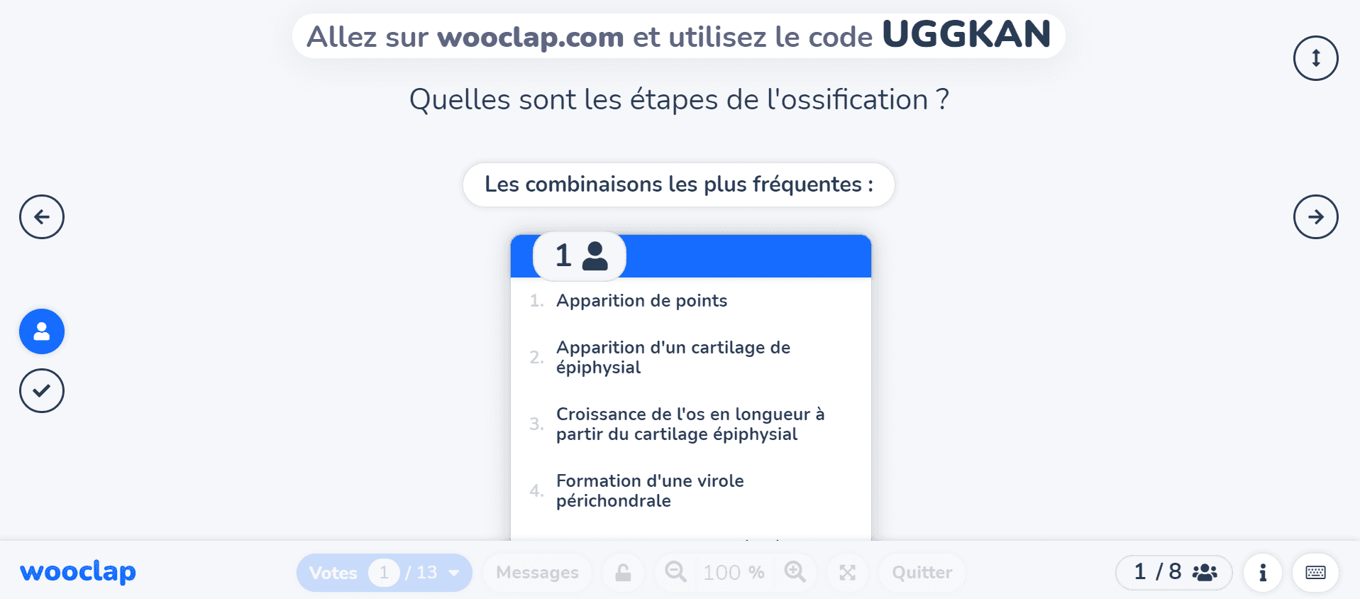 Quelles sont les étapes de l'ossification ?