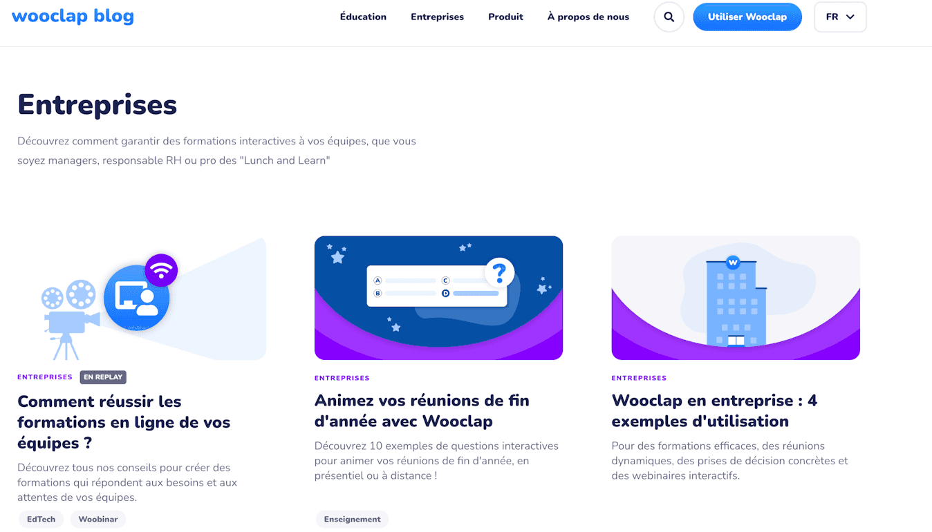 Le blog et ressources Wooclap