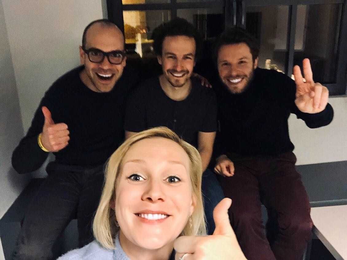 Team Wooclap after a successful remote online presentation