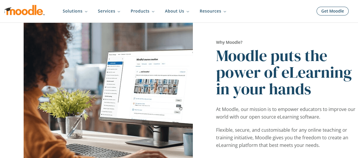 Moodle’s empowers educators to improve our world with their open-source elearning software.