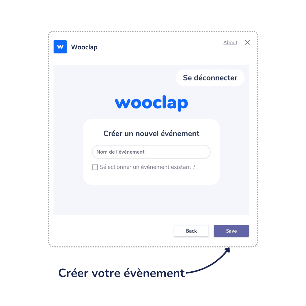 Integration teams pour faire des quiz et sondage grâce à Wooclap