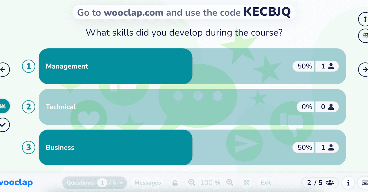 What skills did you develop during the course?