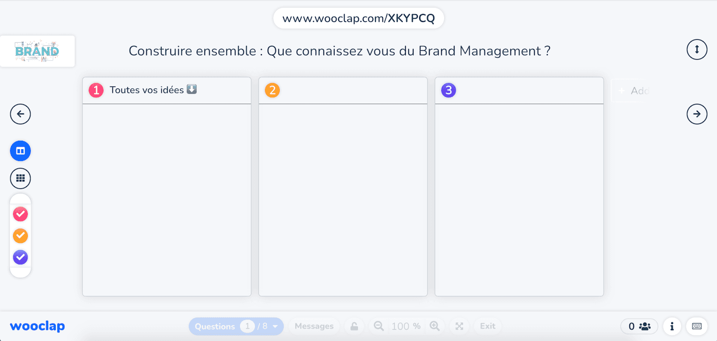 Réfléchir collectivement brainstorming Wooclap