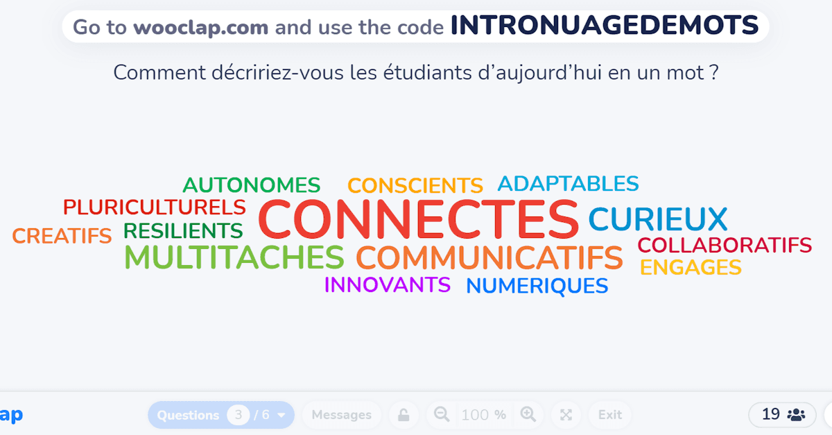 Comment décririez-vous les étudiants d’aujourd’hui en un mot ?
