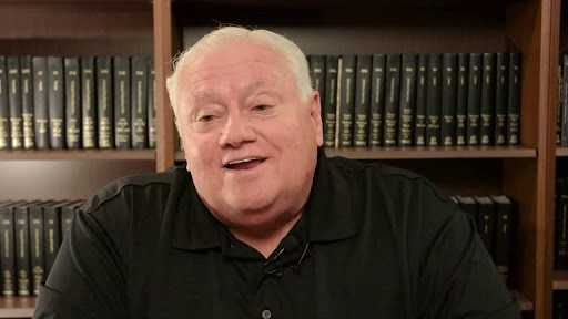 man talking in interview