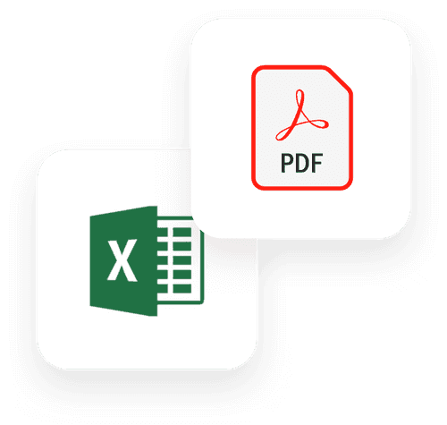 export results PDF Excel