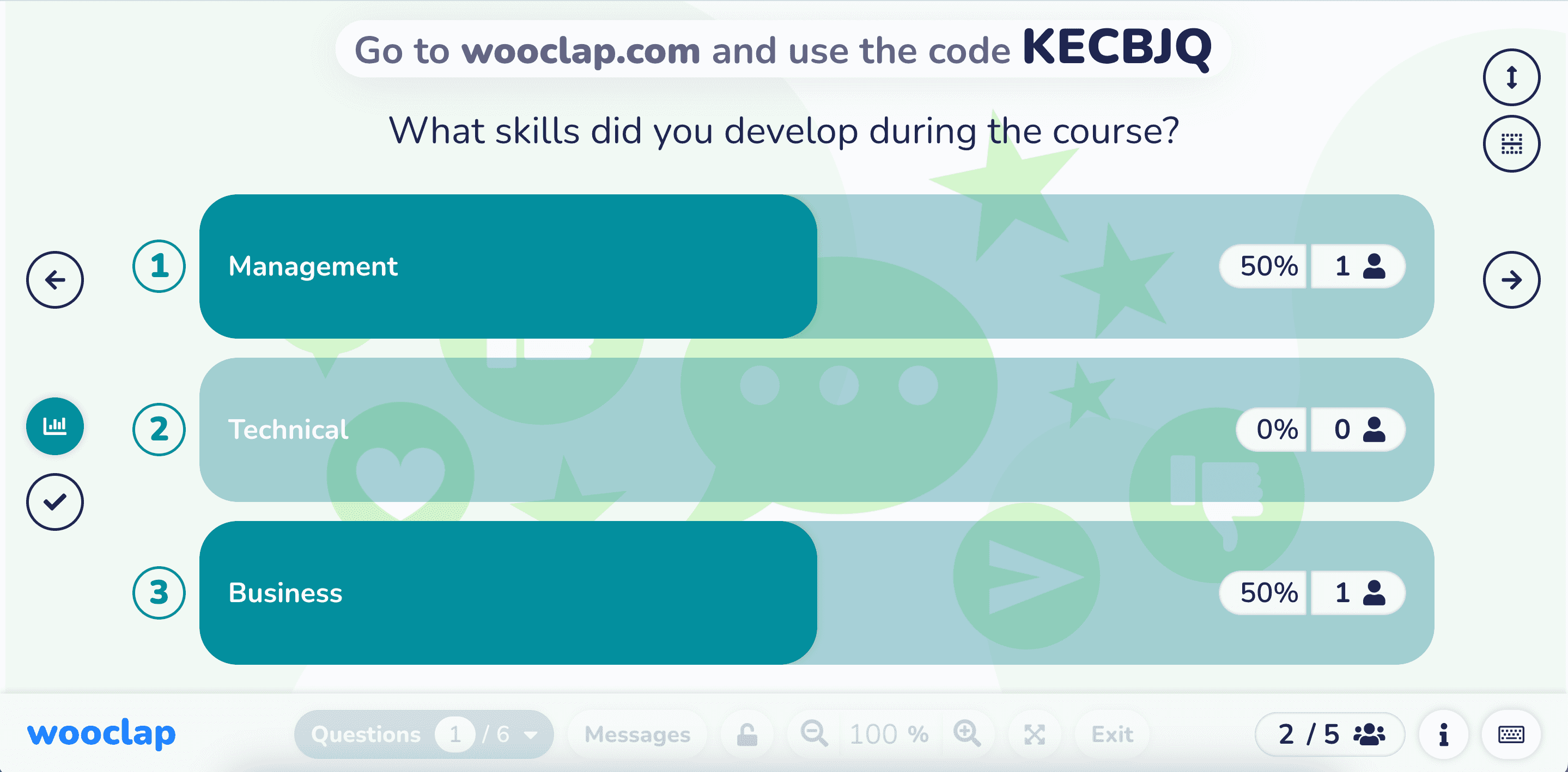What skills did you develop during the course?